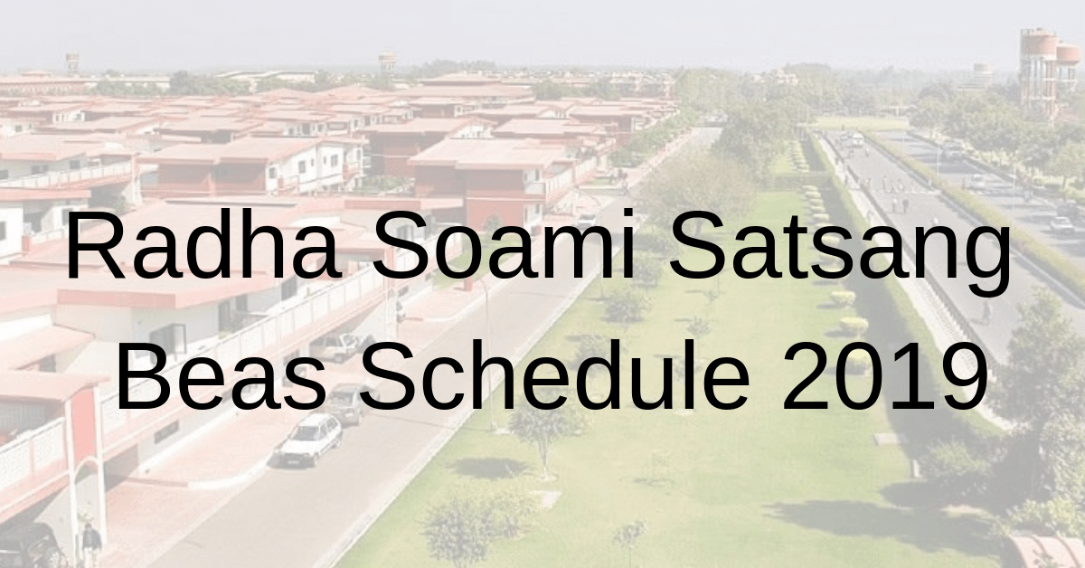 RSSB Radha Soami Satsang Beas Schedule 2020 International