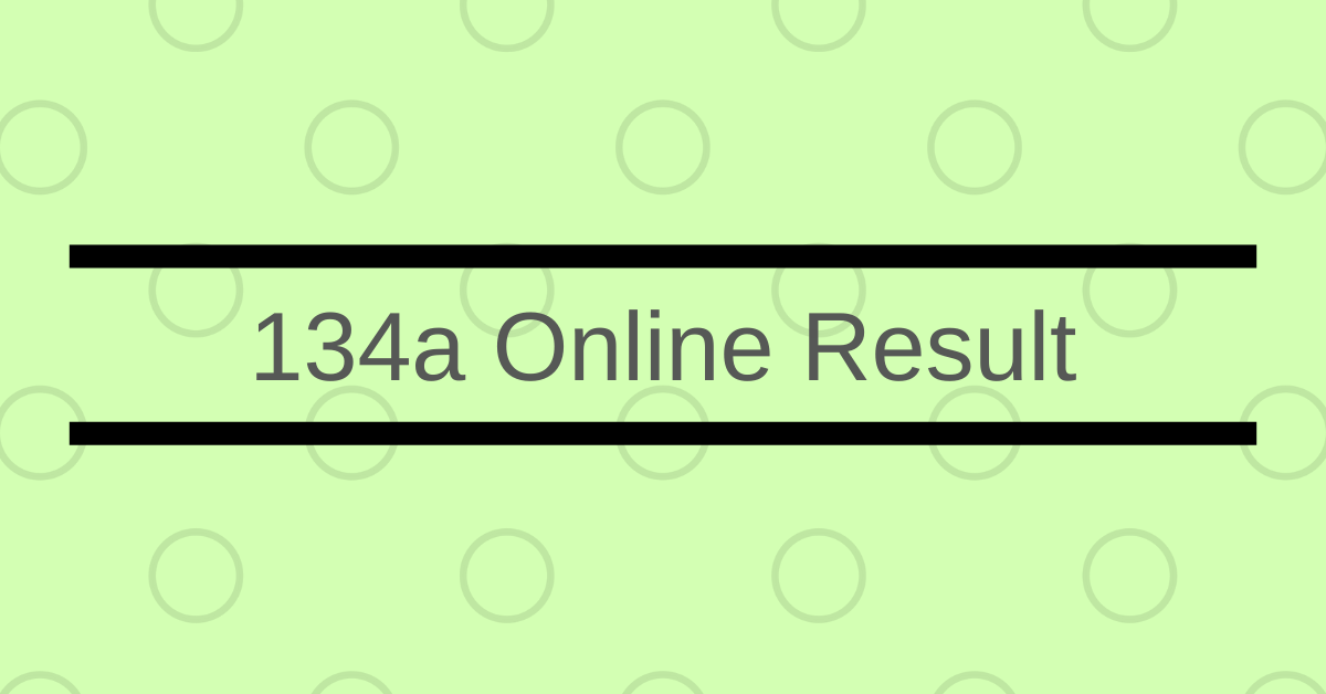 134a Online Result