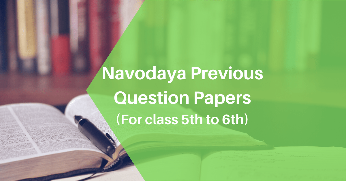 navodaya previous question papers pdf