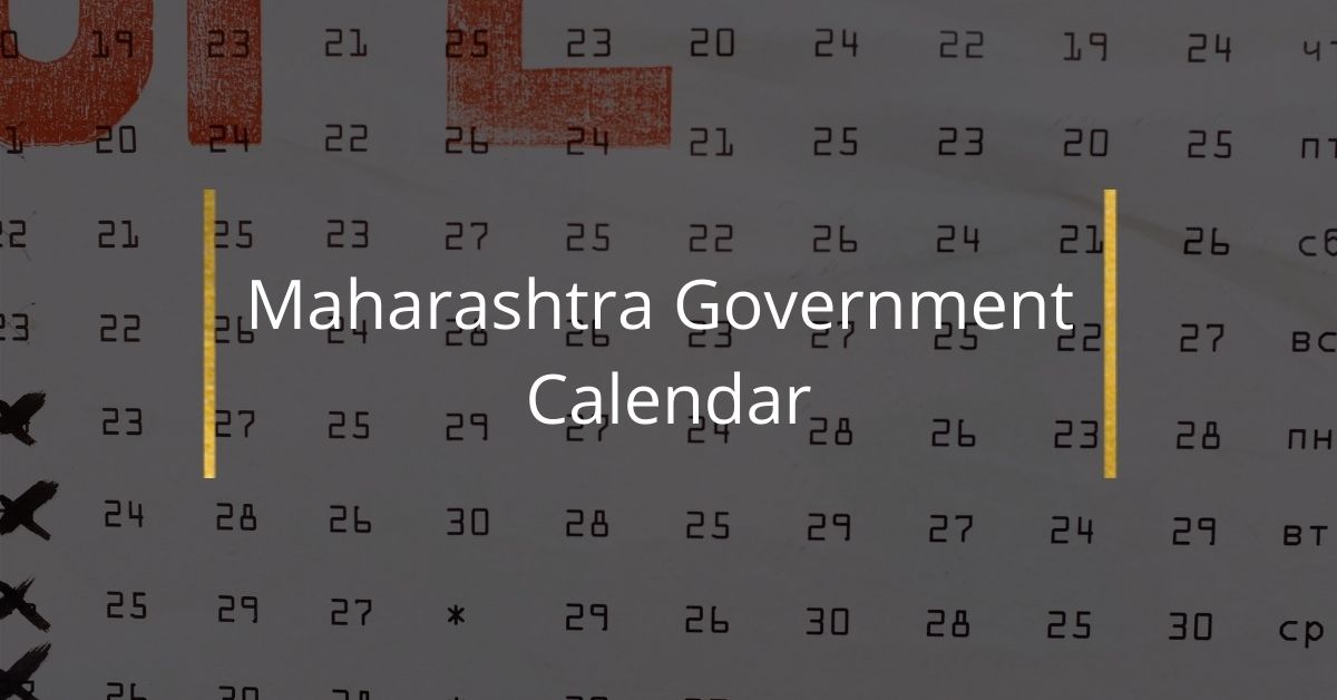 Download Maharashtra Government Calendar pdf