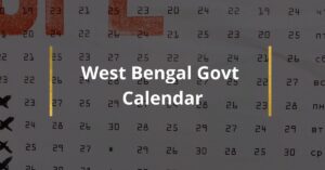 Download West Bengal Govt Calendar PDF (Holidays List) 2025