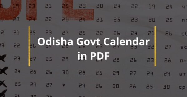 Download Odisha Govt Calendar in PDF Gazetted Holidays 2024