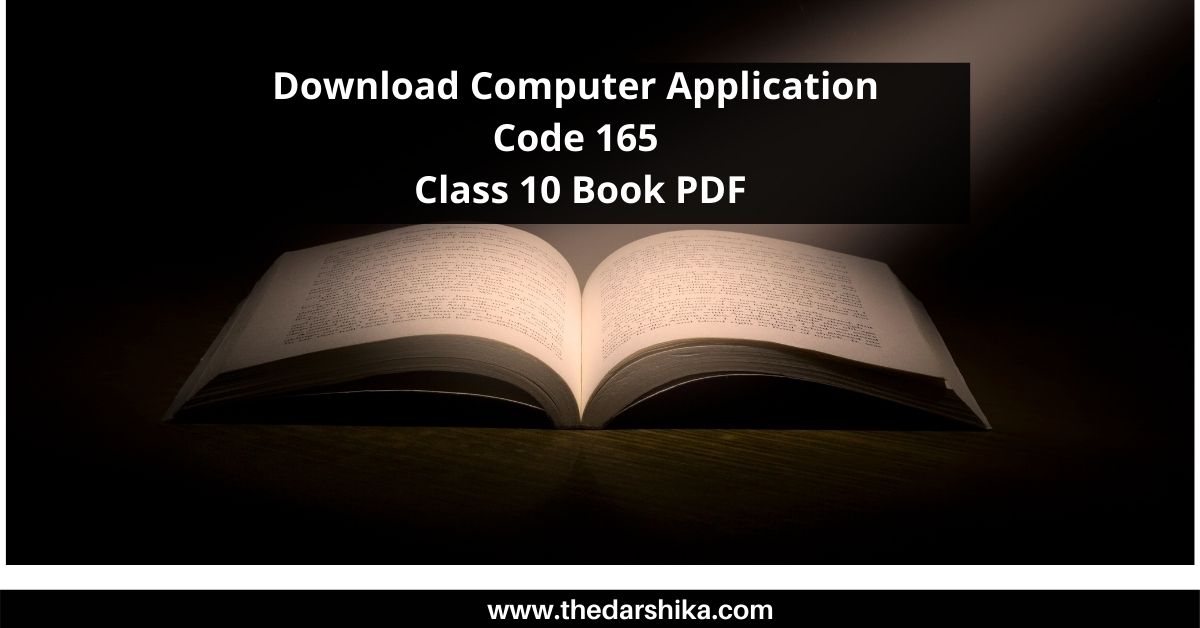 Download Computer Application Code 165 Class 10 Book PDF