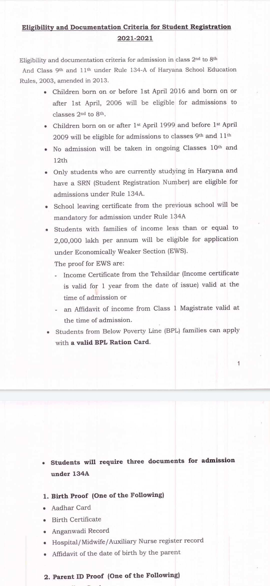 134a Form Documents Required 2024