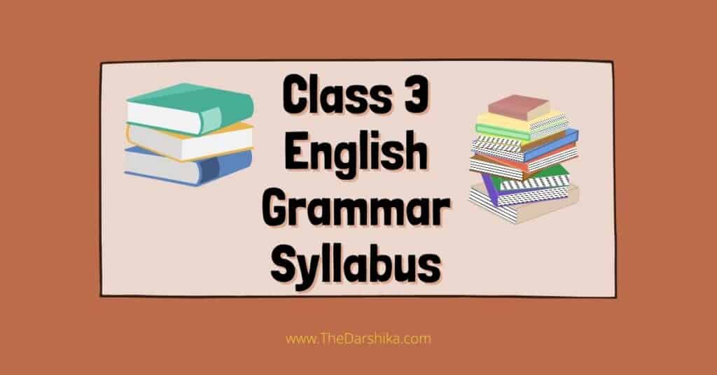 syllabus of class 3 english grammar term 2