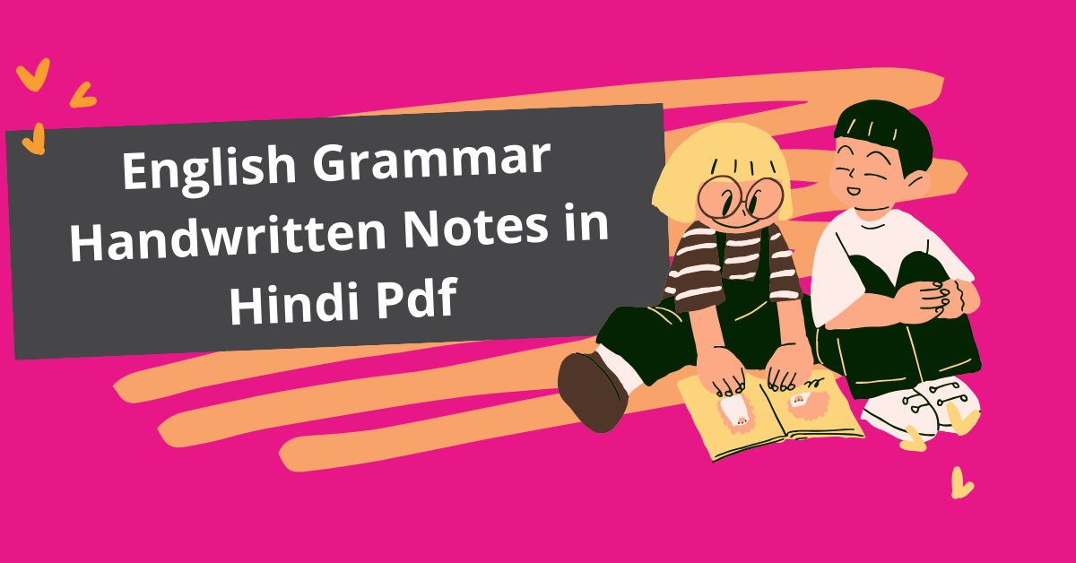 English Grammar Handwritten Notes Hindi Pdf