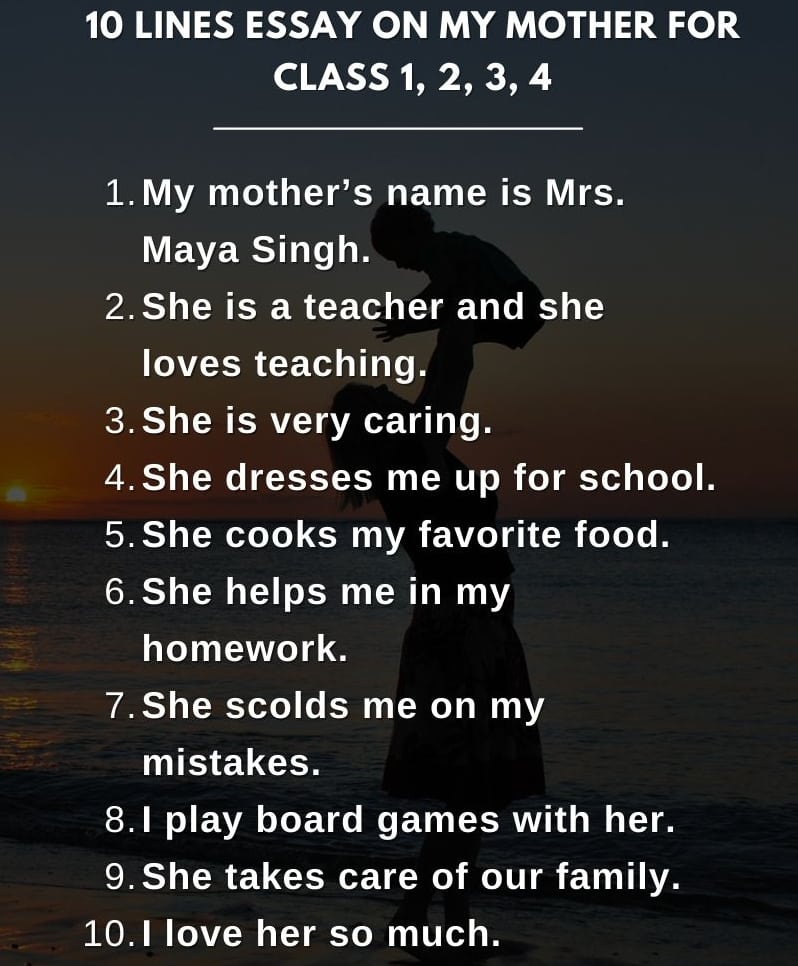 essay on mother for class 5