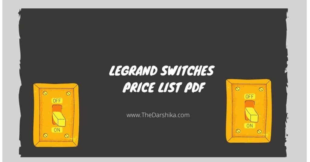 Legrand Switches Price List PDF 2024