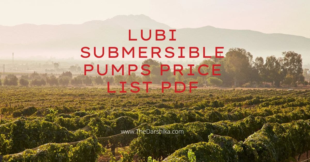 Lubi Submersible Pumps Price List PDF