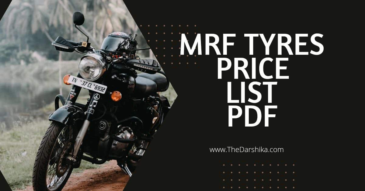MRF Tyres Price List PDF