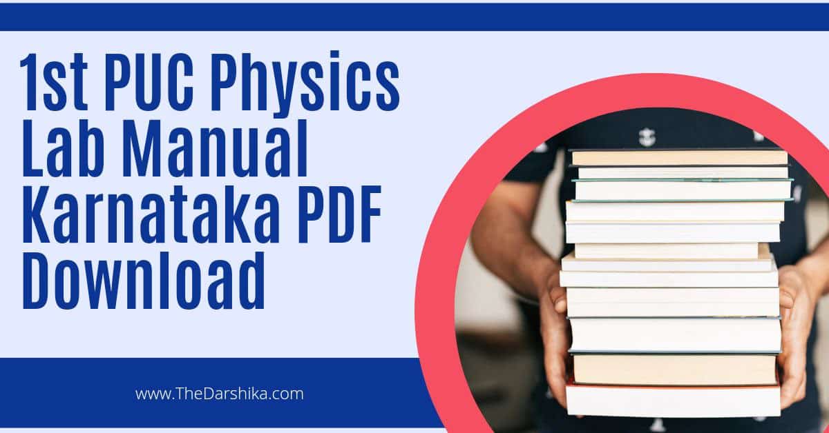 1st PUC Physics Lab Manual Karnataka PDF Download