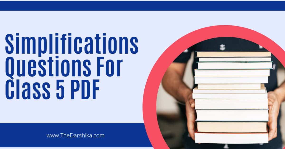 Simplifications Questions For Class 5 PDF