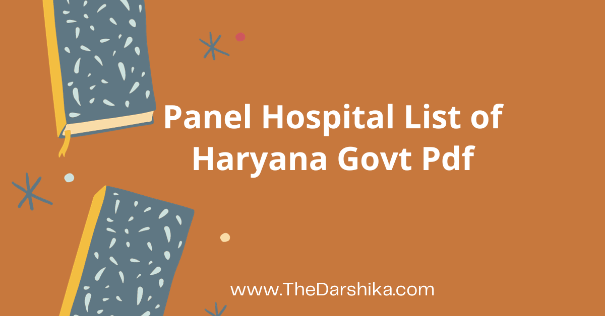 Panel Hospital List of Haryana Govt Pdf