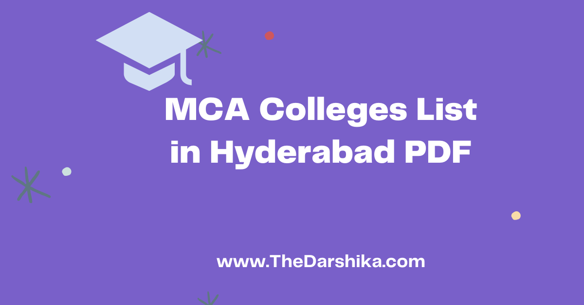 MCA Colleges List in Hyderabad PDF 1