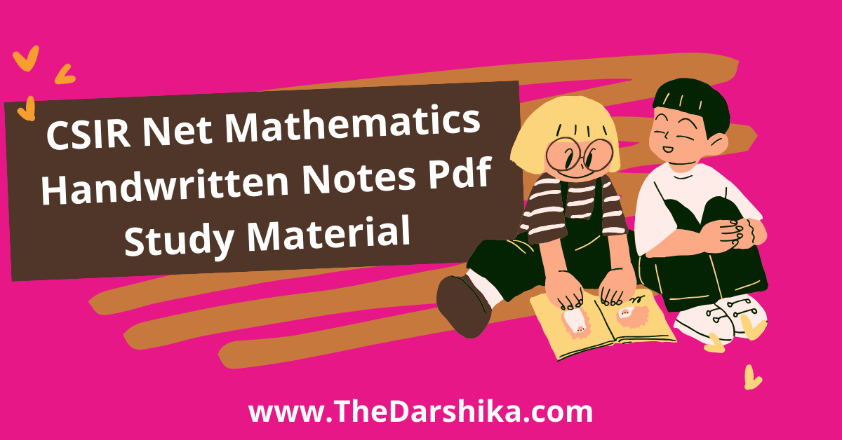 CSIR Net Mathematics Handwritten Notes Pdf Study Material 1