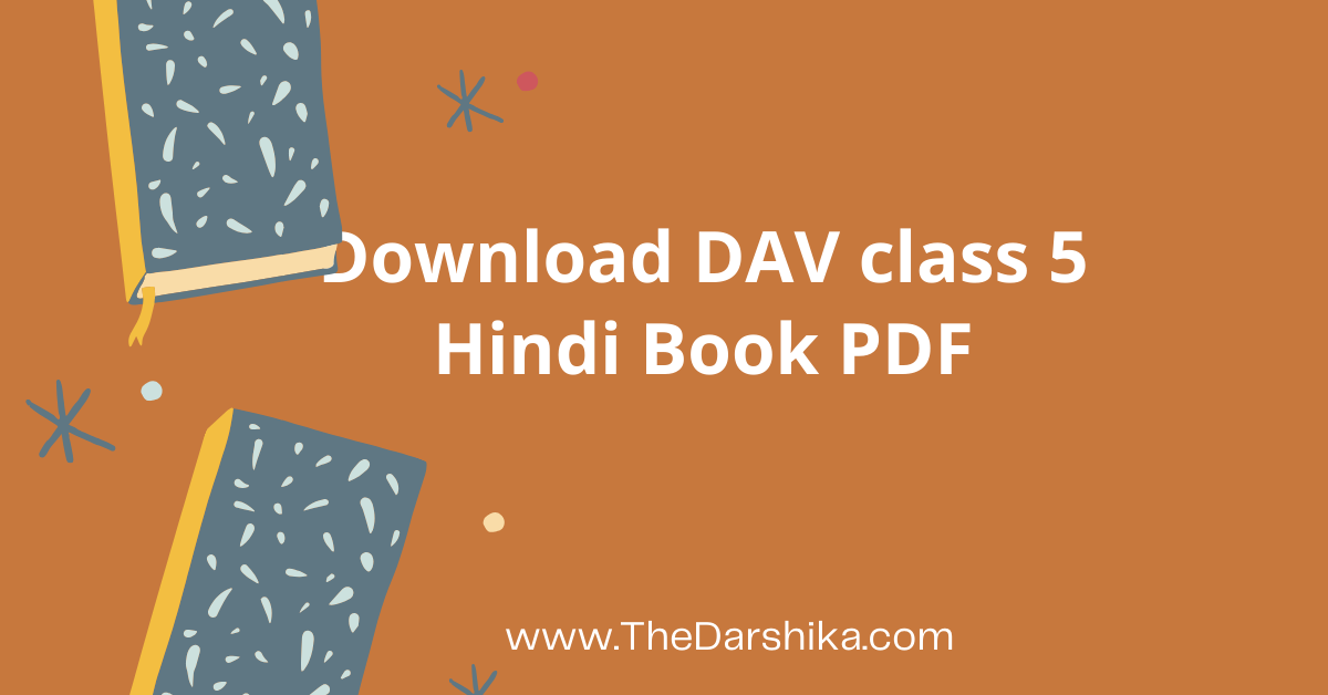 Download DAV class 5 Hindi Book PDF 1